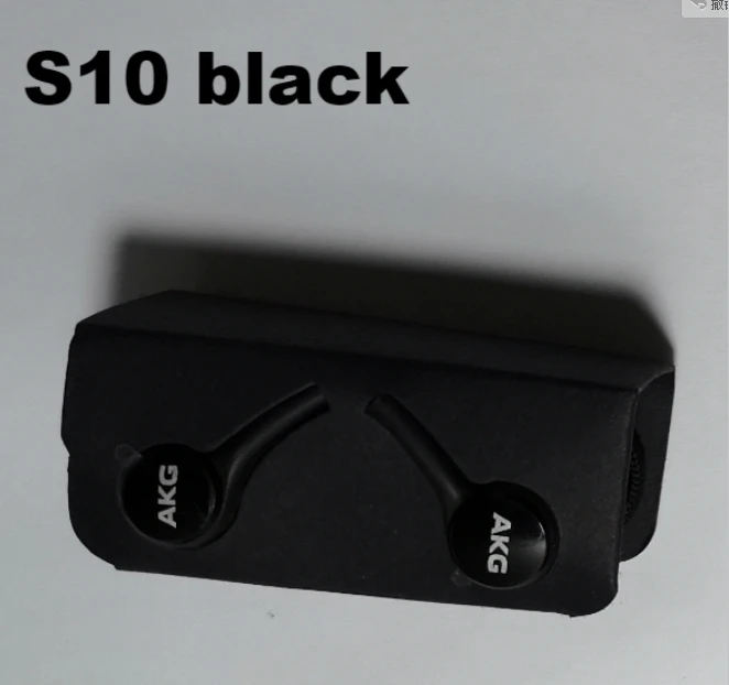 S10 black no box Наушники AKG IG955 3,5 мм с внутриканальным регулятором громкости и микрофоном для смартфонов Galaxy S10 S9 S8 S7 S6 S5 - Цвет: S10 black no box