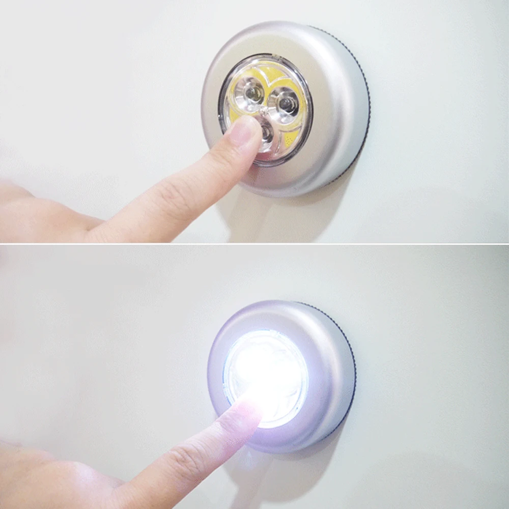 10 шт. 3 светодиодных беспроводных палки коснитесь Шкаф сенсорный светильник