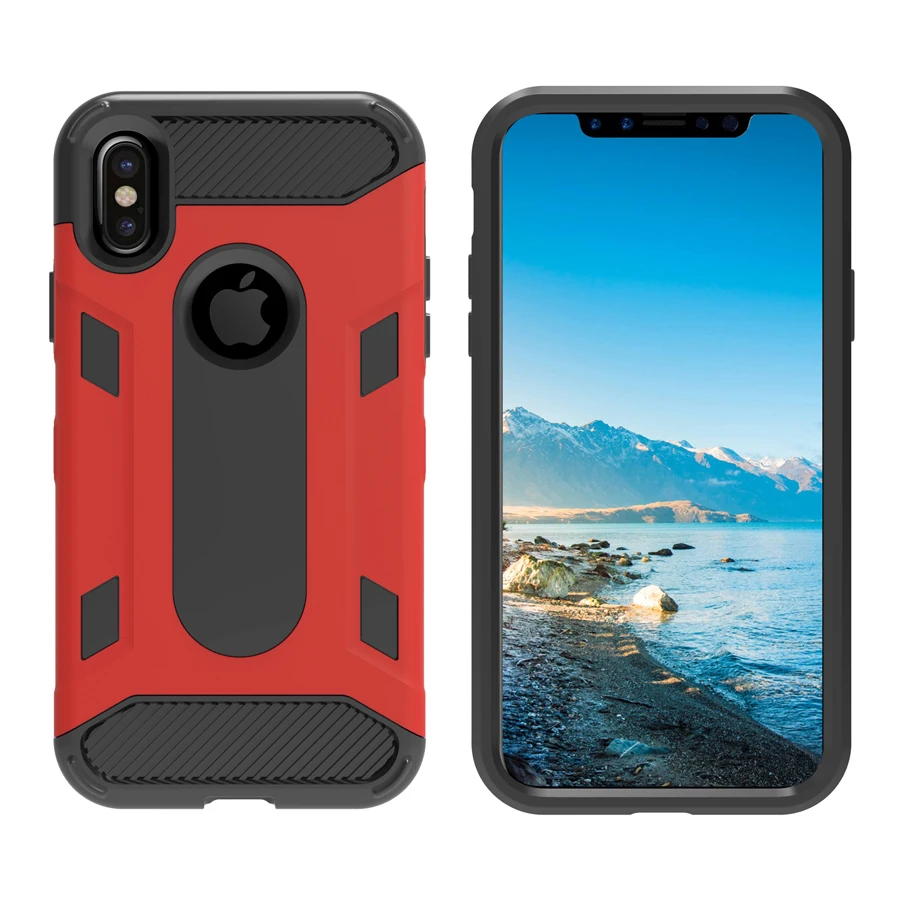 For iphone X case Three Layers Hybrid Rugged Shockproof Armor High Impact Defender Full-Body Protective Case Cover iPhone |