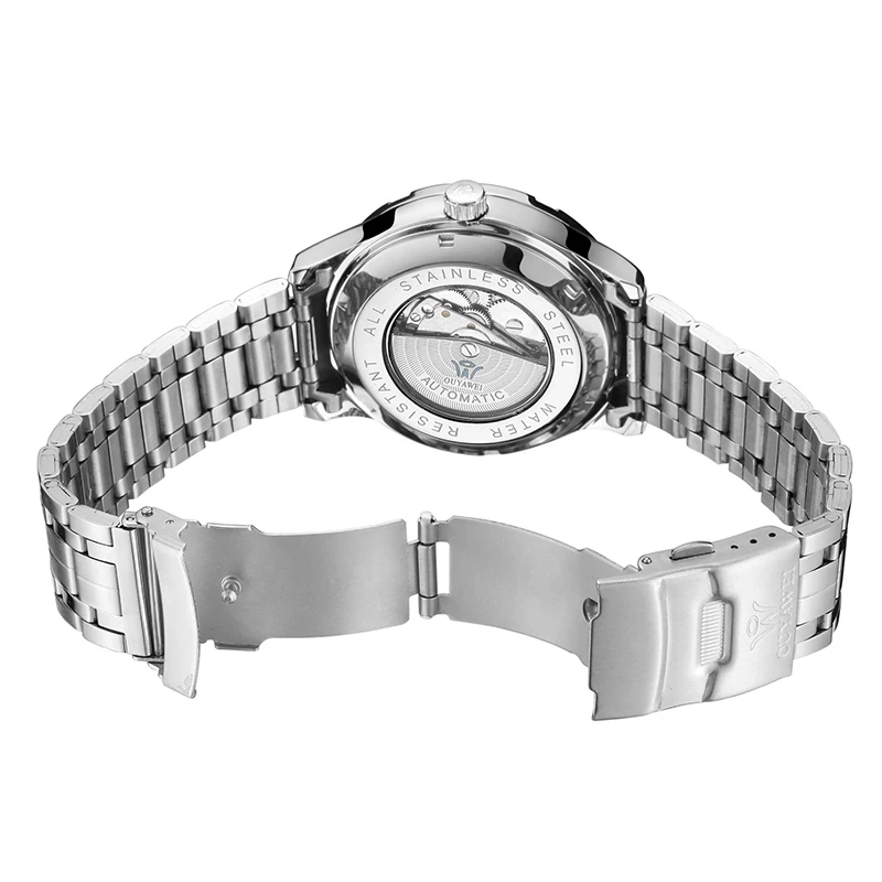 Relogio Automatico Masculino Топ бренд OUYAWEI Новые Роскошные автоматические часы мужские механические часы с скелетом спортивные военные часы
