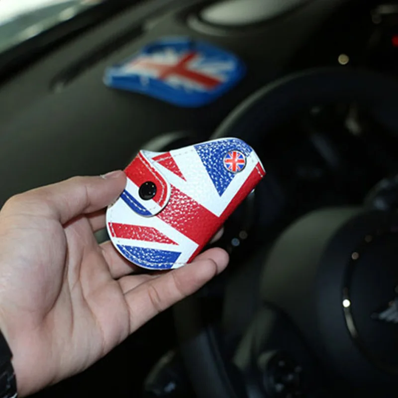 Кожаный брелок Юнион Джек чехол для ключей сумка держатель для Mini Cooper Countryman Clubman R55 R56 F55 F56 F60 аксессуары для стайлинга автомобилей