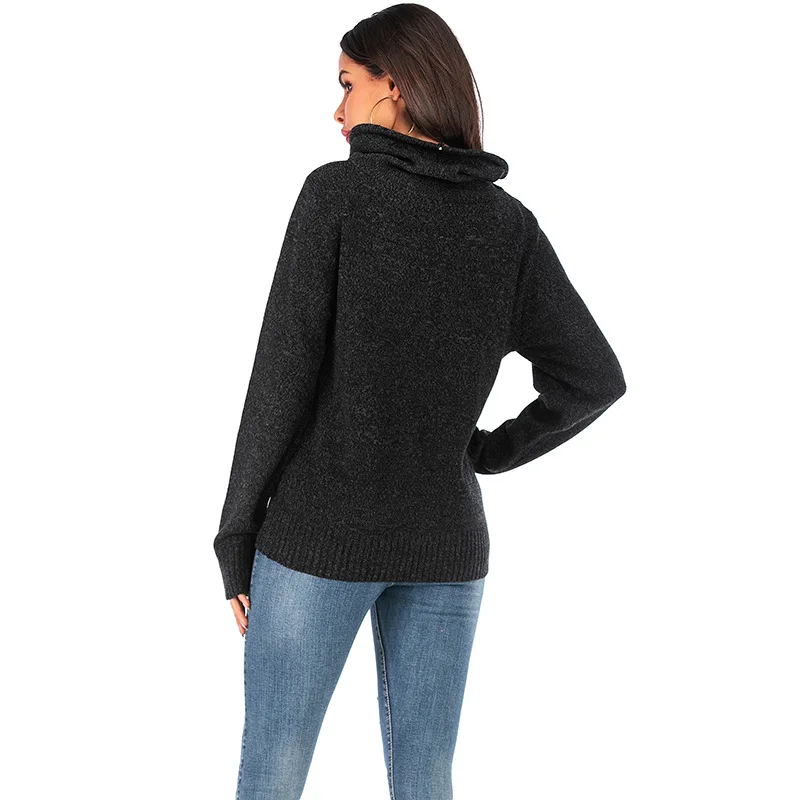 Suvamce Autumn Winter Casual Knitted 2 Solid Color Sweater Fashion Size S-xl Loose Women Pullover Jl-yh077 | Женская одежда