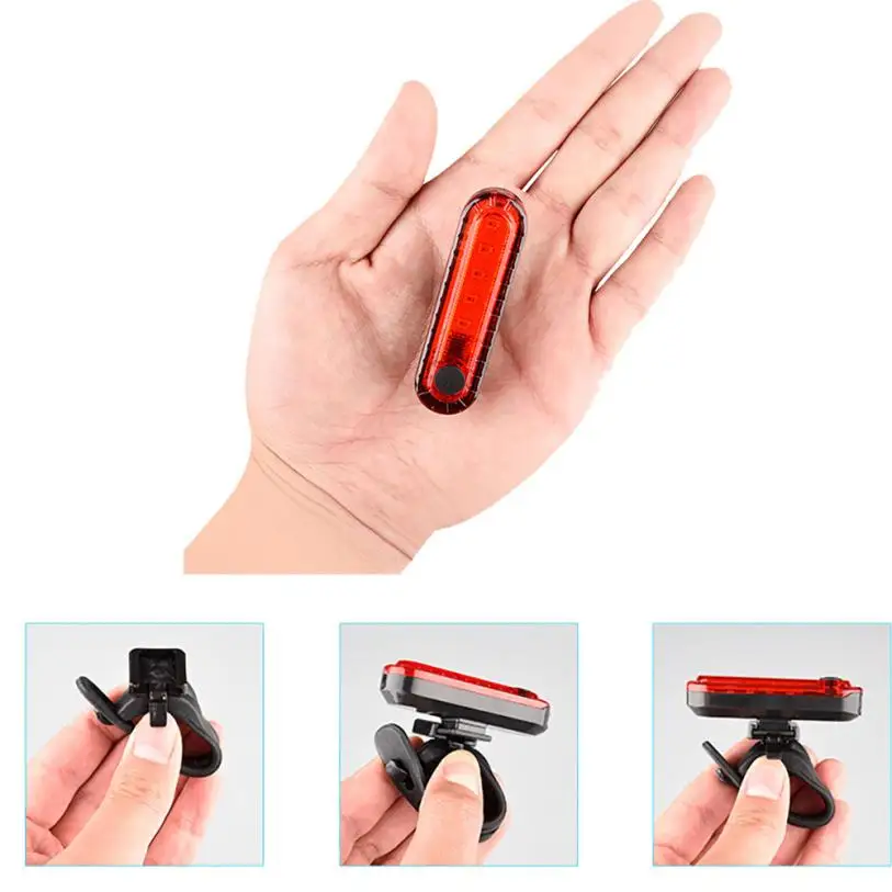 2018 Новый светодиодный велосипедный передний задний фонарь USB Перезаряжаемый 4