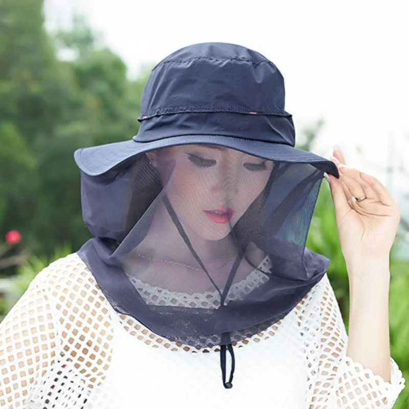 Уличные женские шапки пчелиная комары мухи Фата сетка Пчеловодство Защита лица