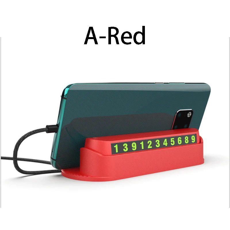 red Приборная панель автомобиля карточка с телефоном для временной парковки держатель для сиденья Леон Lbiza Skoda Octavia a5 A7 2 Rapid Kodiaq hyundai Accent Solaris - Название цвета: red