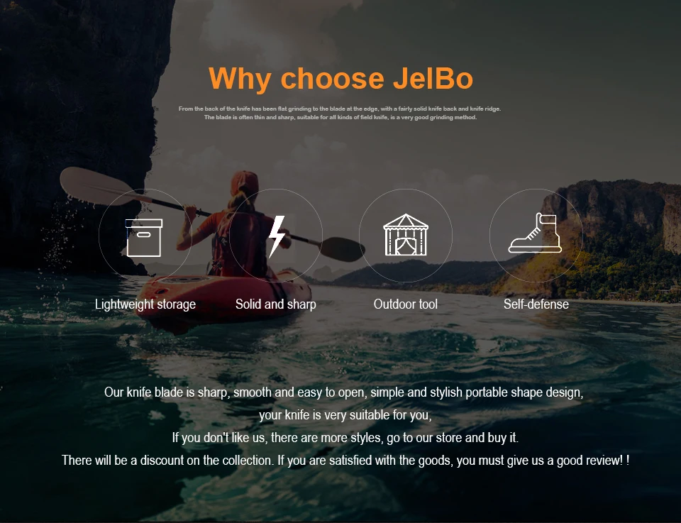 Мини портативный карманный нож из нержавеющей стали JelBo, стальной нож с кольцом, походный инструмент для выживания, охоты, кемпинга