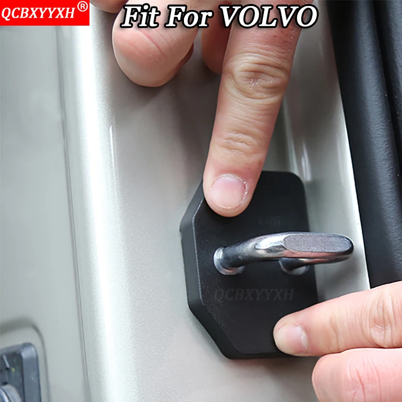 QCBXYYXH авто-Стайлинг 4 шт./компл. для VOLVO C30 X60 X90 S40 S60 S80 S90 V40 V60 XC60 2006- автомобилей Дверные замки Защитная крышка Запчасти