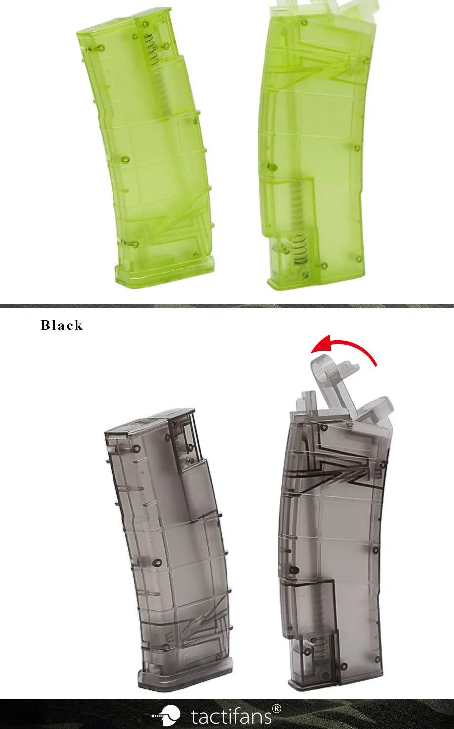 TACTIFANS страйкбол красочные BB погрузчик XL 500RDS 6 мм Скорость Loadrer ультра большой емкости для M4/M16 G36 AK большинство маг