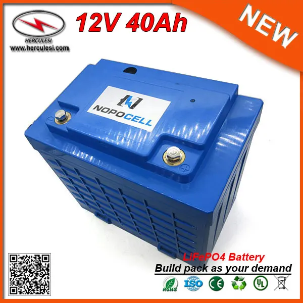 Бесплатная доставка LiFePO4 12V 40Ah комплект литий ионных батарей для