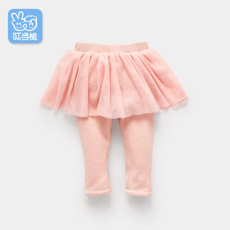 Pink Dinstry/верхняя одежда; сезон весна-осень; комплект из двух предметов для малышей; брюки+ юбка; Милые штаны для девочек - Цвет: Pink