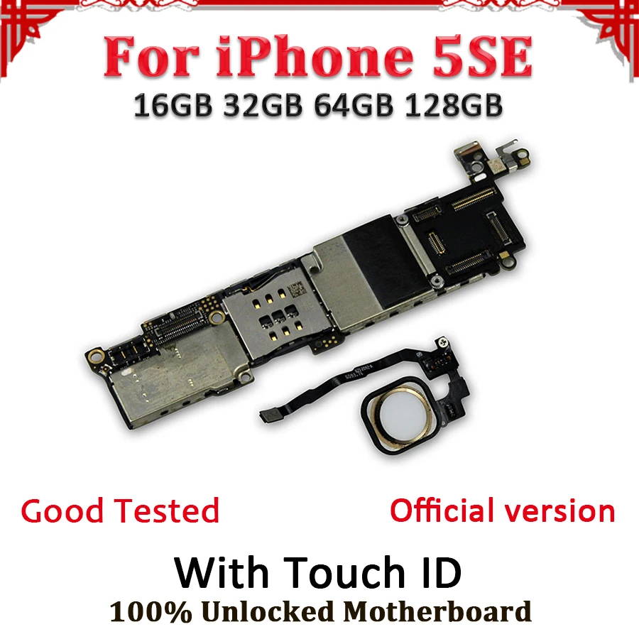 Заводская Разблокировка для iphone SE материнская плата с сенсорным ID, для iphone 5SE SE материнская плата с полным чипом