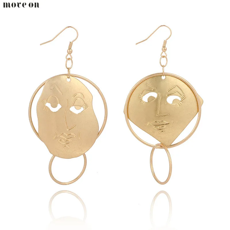 Модные ювелирные изделия для лица силуэт Висячие висячие серьги сплав на