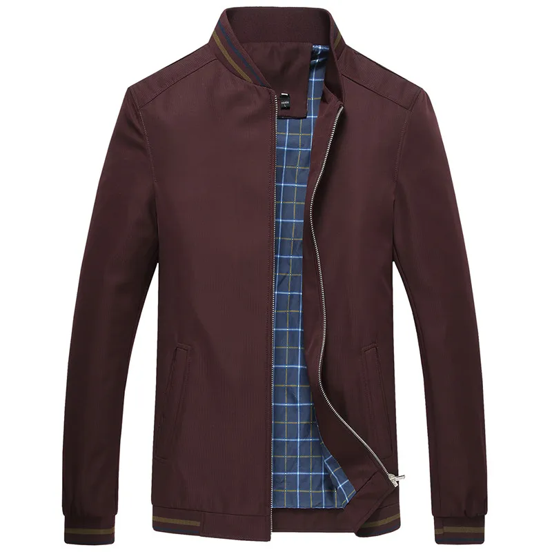 2021 Spring Thin Mens Casual Jacket Sofsell Male Stand Collar Solid Windbreakers Quality Basic Men and Coat Veste Homme | Мужская одежда