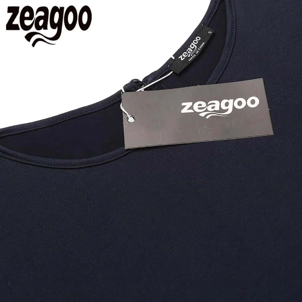 Zeagoo 2o17 летняя футболка Для женщин Мода o-образным вырезом короткий рукав