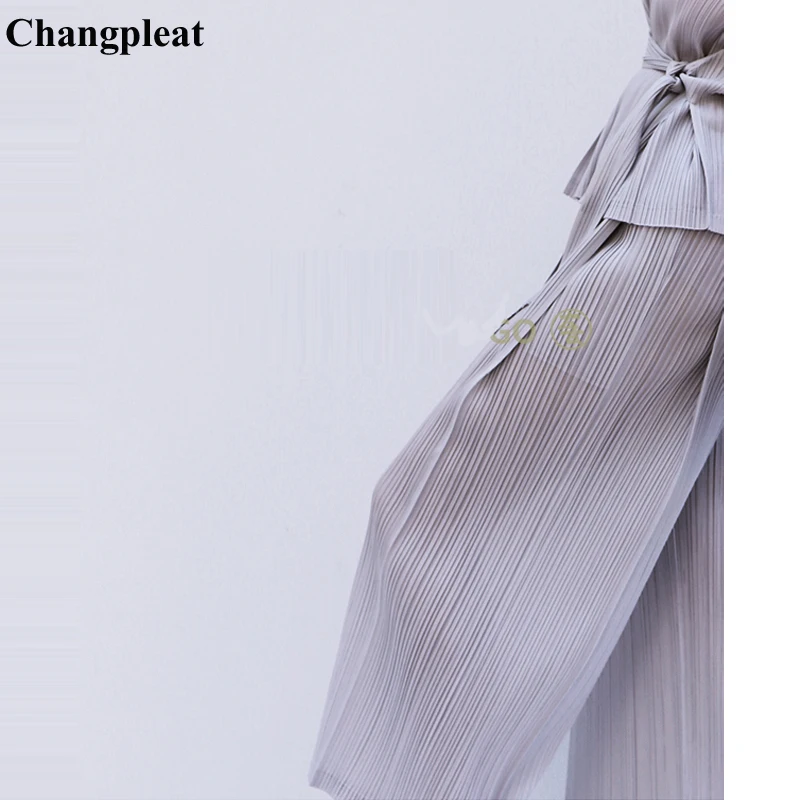 Changpleat 2019 новые весенние прямые женские брюки с высокой талией miяка
