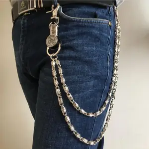 Punk Jeans Pants Chain Metal Necklace Wallet Chain Belt Hip Hop Hanging  Chain Accessories Unisex - Temu