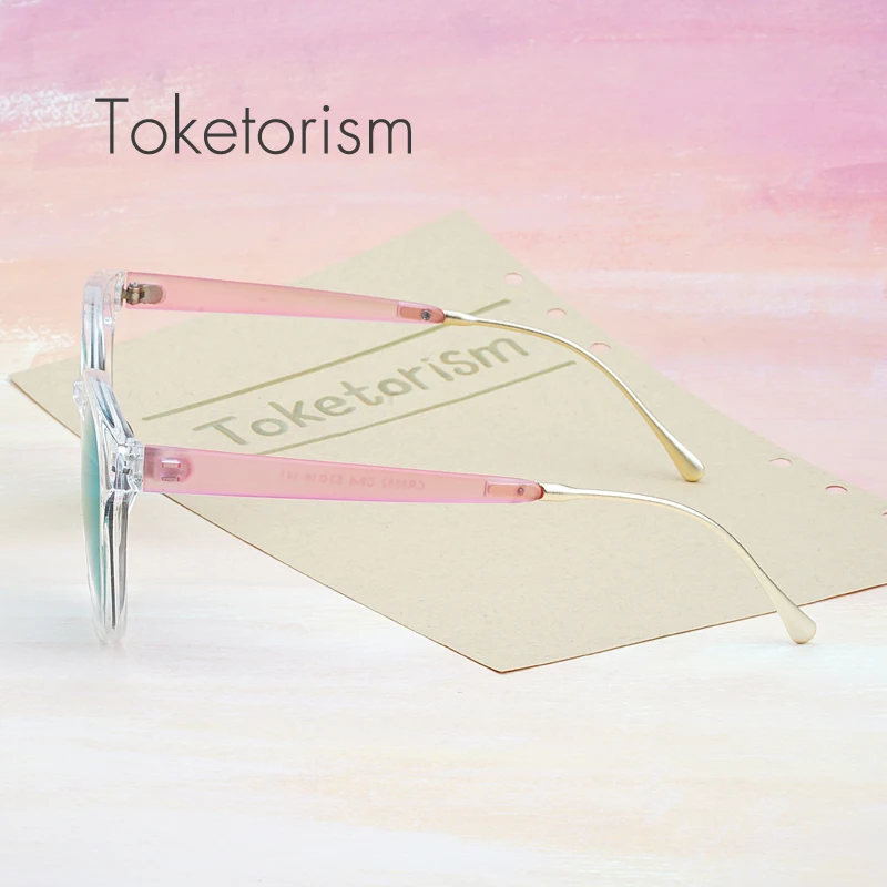 Toketorism Модные солнцезащитные очки зеркальные линзы качество gafas de sol polarizadas для женщин и мужчин 2568