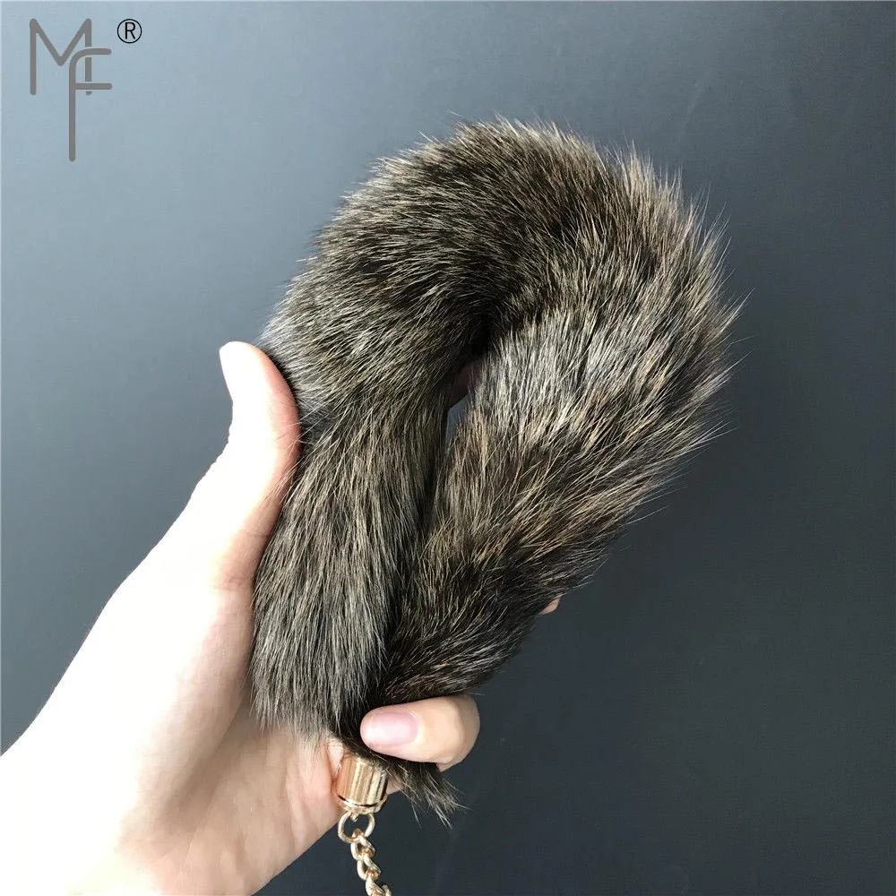Magicfur - 25 см настоящий Северный бобр кошка меховой хвост 2 цвета меховая Сумочка