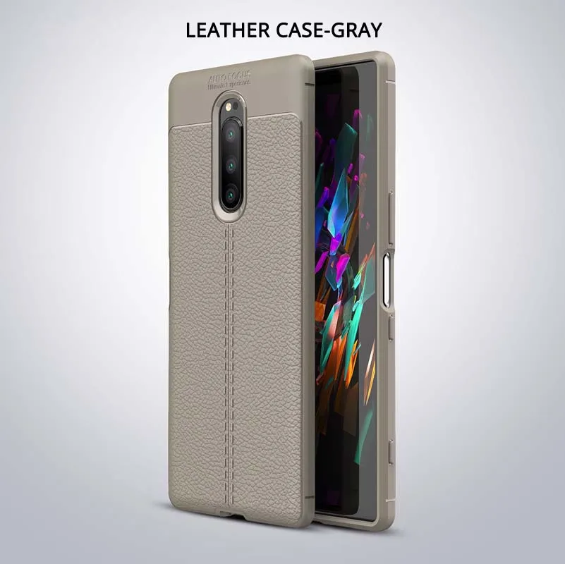 Leather Grey Чехол для sony Xperia XA1 XA2 XA3 Ultra10 плюс 1 XZ1 XZS XZ Премиум XZ2 компактный XZ4 мини XZ3 женские босоножки с закрытой пяткой силиконовый бампер Coque - Цвет: Leather Grey