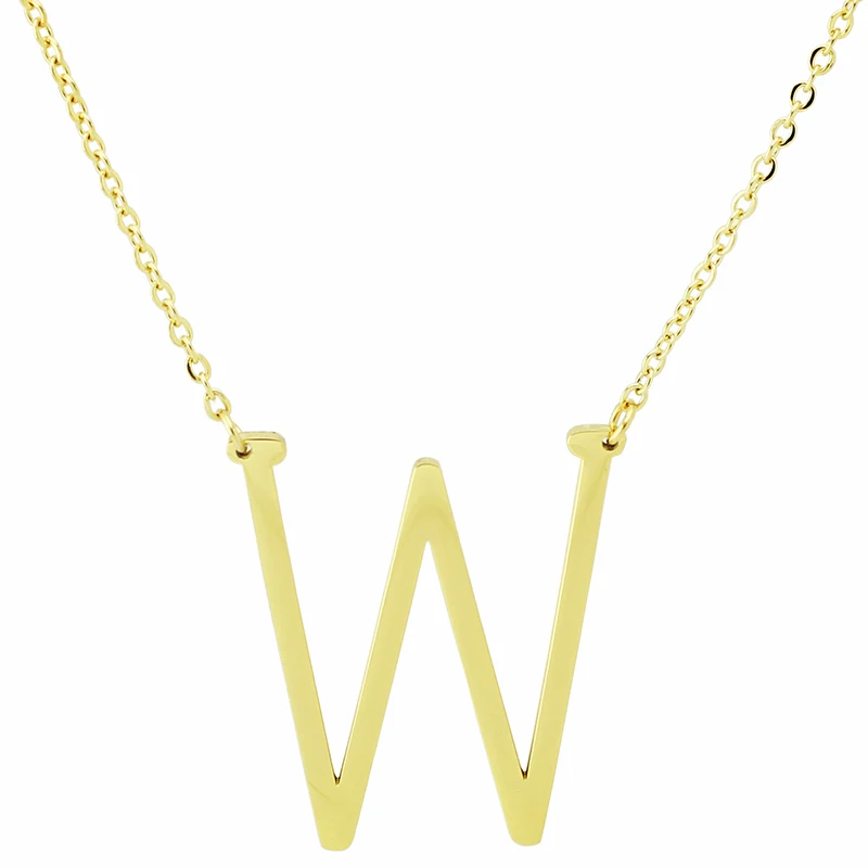 Модные ожерелья с буквами подвески алфавита раннее ожерелье золотой цвет