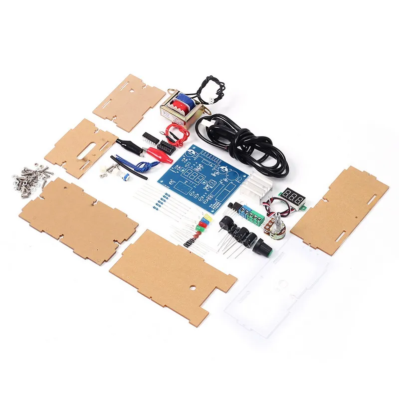 DIY Kit LM317 Регулируемое напряжение 220 В до 1,25 в-14,5 в понижающий модуль питания печатная плата DIY Электронный с оболочкой