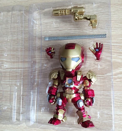 gold red gun Хороший голосовой контроль светящийся Железный человек фигурка Marvel Мстители робот Ironman Патриот модель игрушка мальчик подарок коллекционные вещи - Цвет: gold red gun