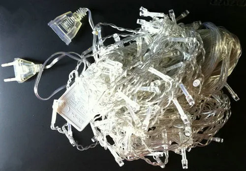 180 LED 6 м занавески светодиодные icicles огни лампы с хвостовой вилкой сосулька