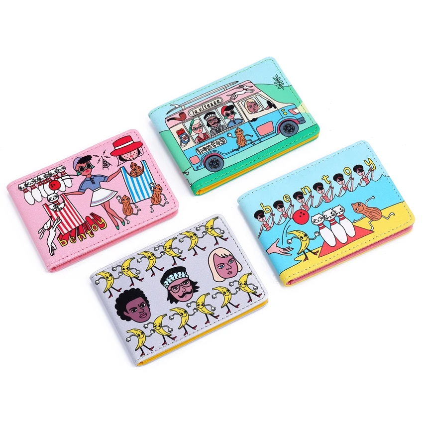 Индивидуальный Женский кошелек с забавными персонажами для визиток и