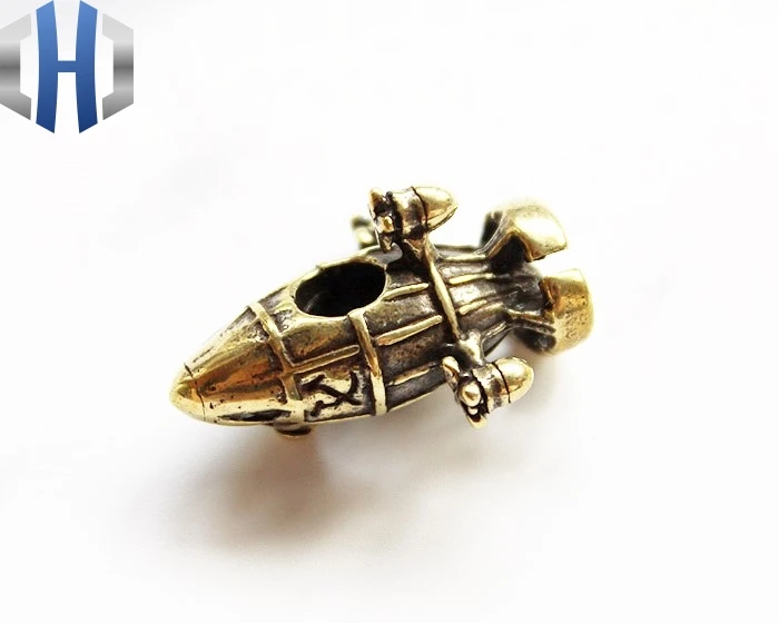 Латунь красная полиция Киров Airship Подвеска Пряжка нож бусы EDC шнурок Кулон Бусы на