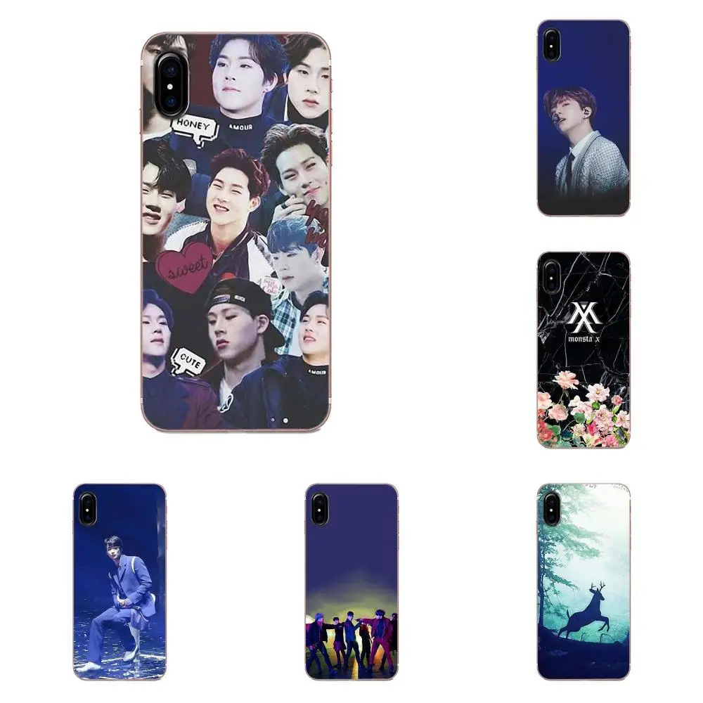 Мягкие ТПУ чехлы накладки милые Monsta X для Sony Xperia Z Z1 Z2 Z3 Z4 Z5 compact Mini M2 M4 M5 T3 E3 E5 XA XA1 XZ