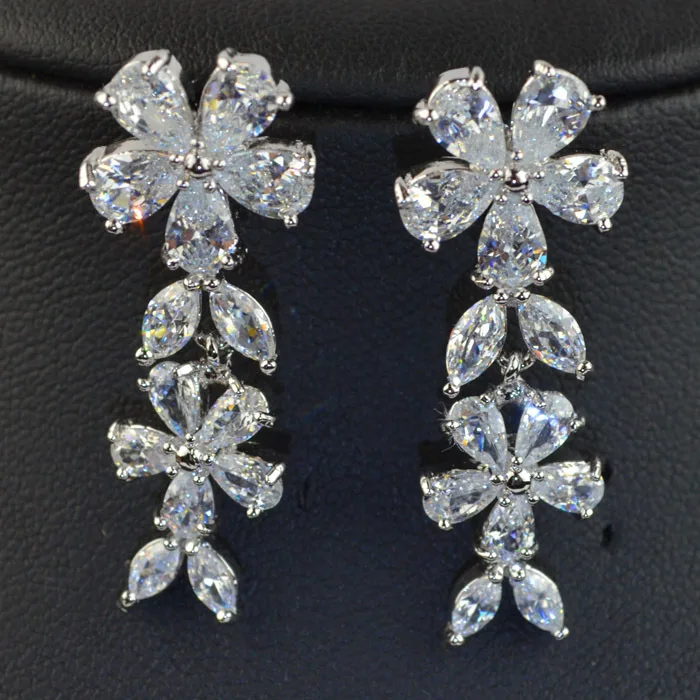 Новый дизайн Мода Роскошный цветок Ювелирные наборы для свадьбы/вечернее платье