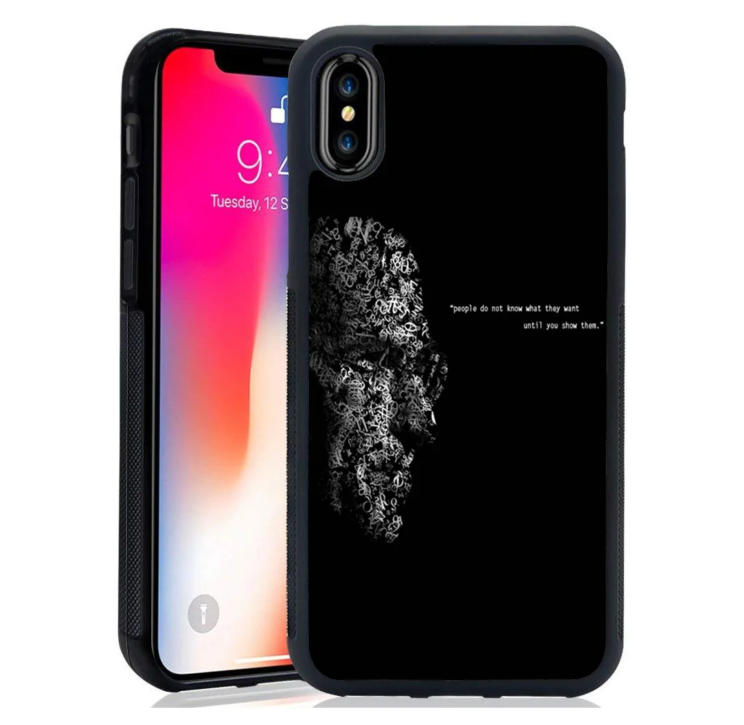 Роскошные ТПУ + закаленное Зеркало чехол для iPhone XS Max XR 8 7 плюс 6 S 5se Стив Джобс
