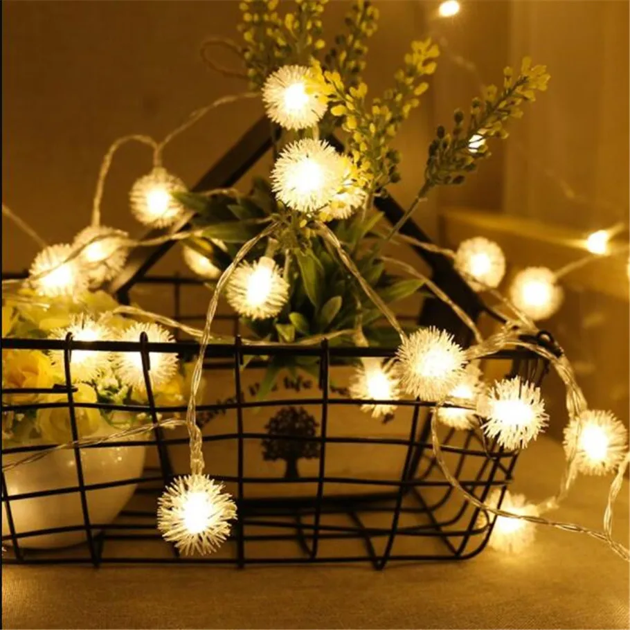 Luminaria 10 м 80LED лампа пушистый шар струнные огни Edelweiss Снежинка Наружное праздничное