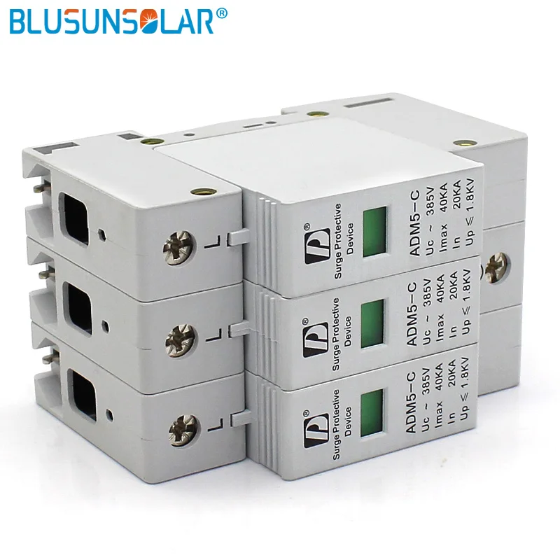 2 шт./лот бытовой стандарт 3P 20 40kA 380V AC din рейка 35 мм SPD низкая защита от скачков