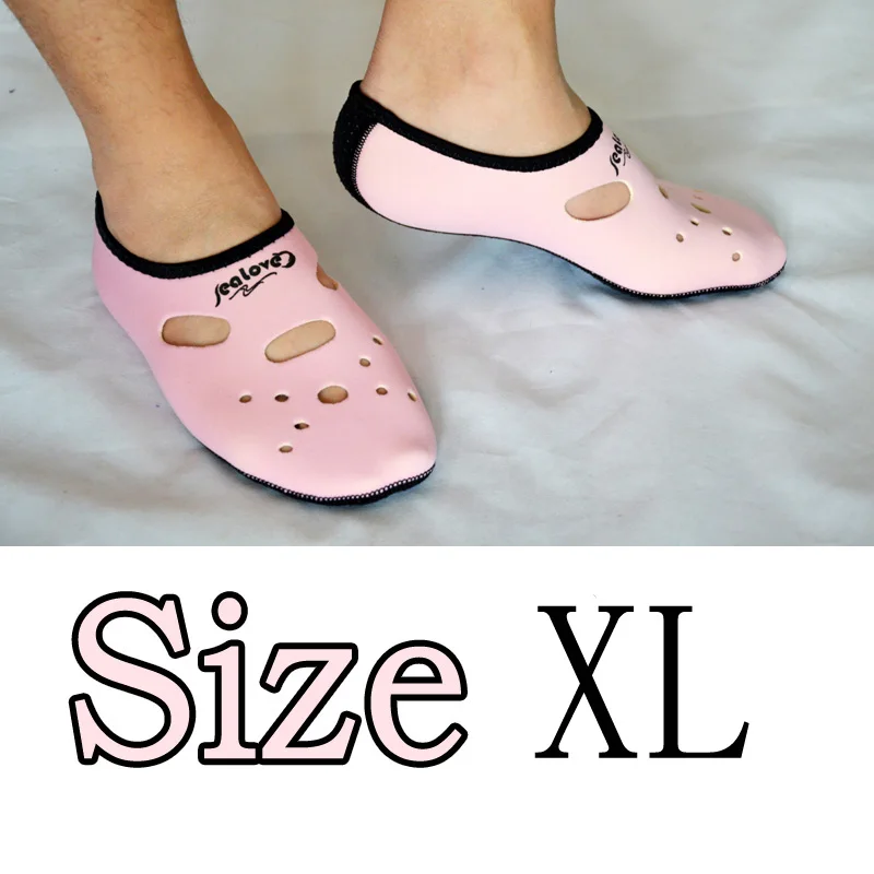 Pink XL Держать Дайвинг 3 мм неопрен короткие пляжные носки в ласты Нескользящие подводное погружение сапоги для подводного плавания гидрокостюм домашняя обувь - Цвет: Pink XL