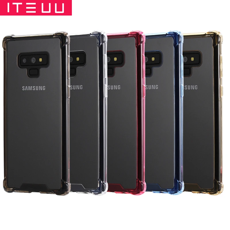 ITEUU Note9 Note8 воздушная подушка TPU PC противоударный чехол для samsung Galaxy Note 9 8 чехол s прозрачная задняя крышка противоударный