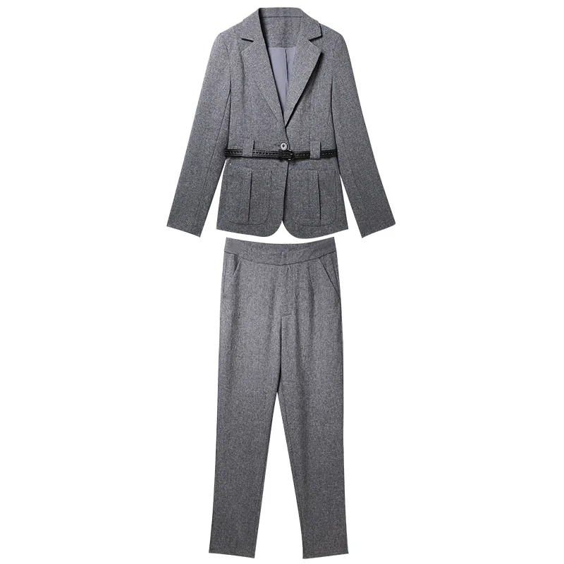 

Women Clothes Suit Suit Female New Autumn Korean Version of The Temperament Commuter Small Suit Professional Suit Two-piece