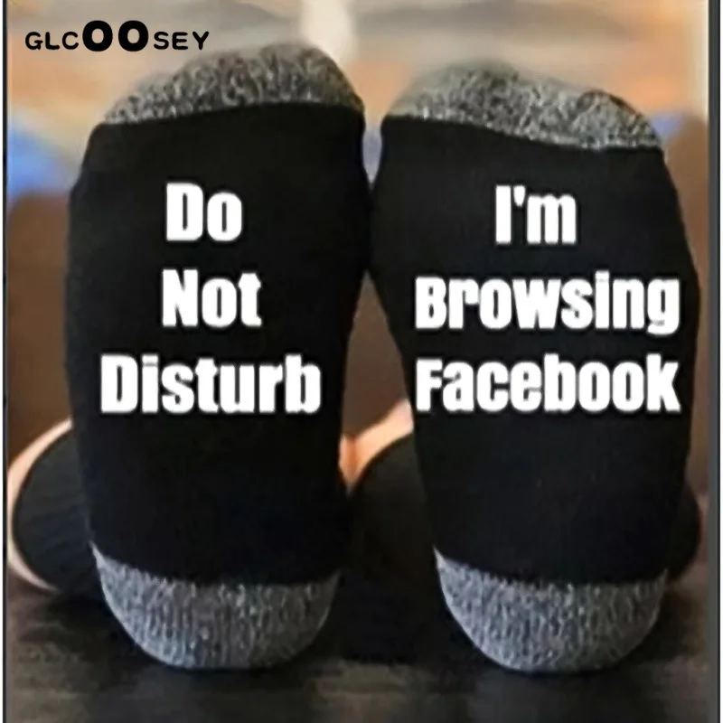 Мужские носки повседневные хлопковые забавные унисекс с буквенным принтом