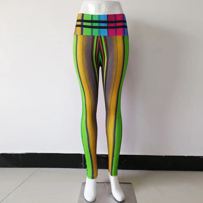 2020 сексуальные радужные полосатые Бесшовные штаны для йоги леггинсы фитнеса