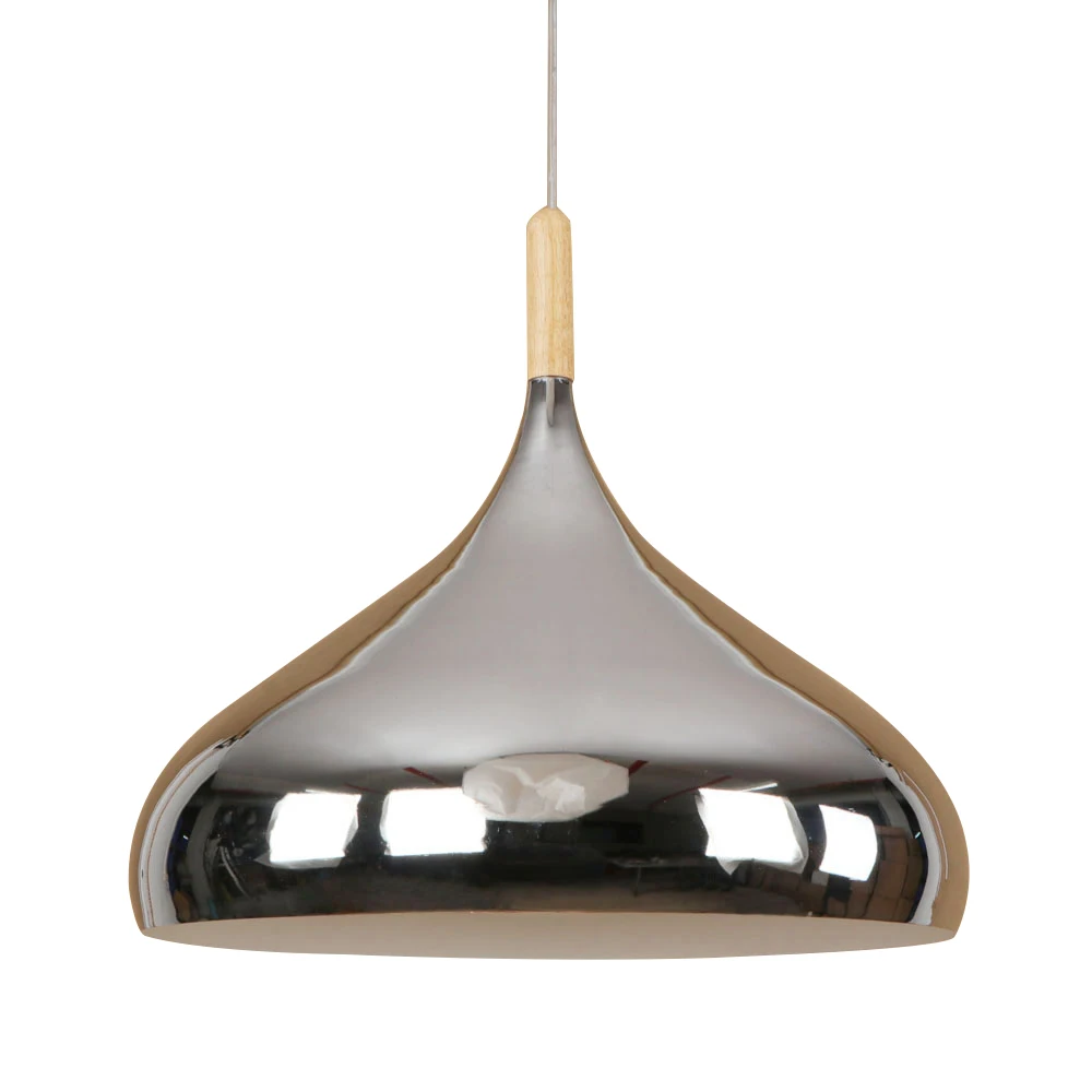 Современный зеркальный подвесной светильник из железа и дерева европейская