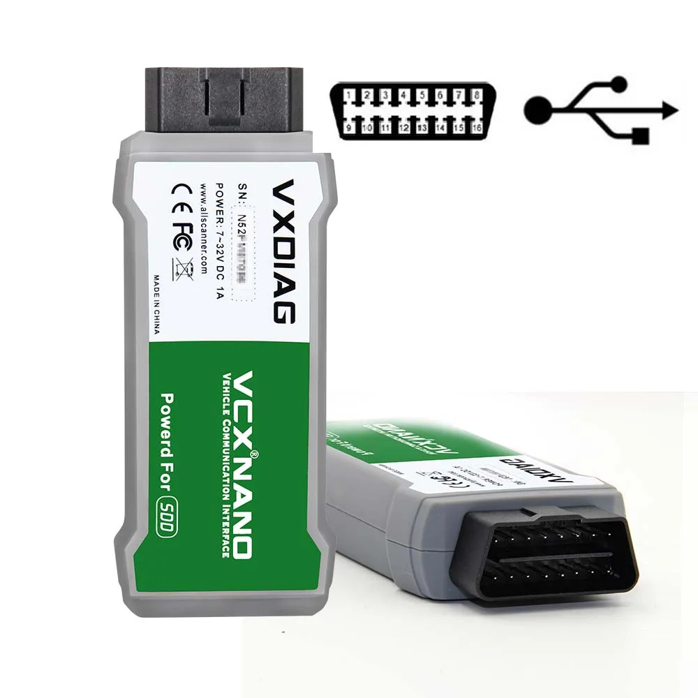 for JLR 2 in 1 USB VXDIAG VCX NANO для Toyota USB TIS Techstream V14.00.018 OBD OBD2 wifi автомобильный диагностический инструмент для Volvo 2014D - Цвет: for JLR 2 in 1 USB