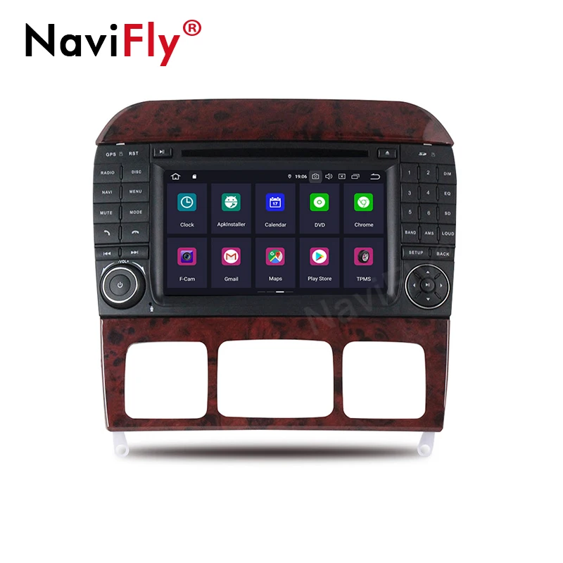 NaviFly IPS экран DSP Android 9 0 2din мультимедиа для Mercedes/Benz S Class W220 S280 S320 S430 S500 S55 W215 CL600