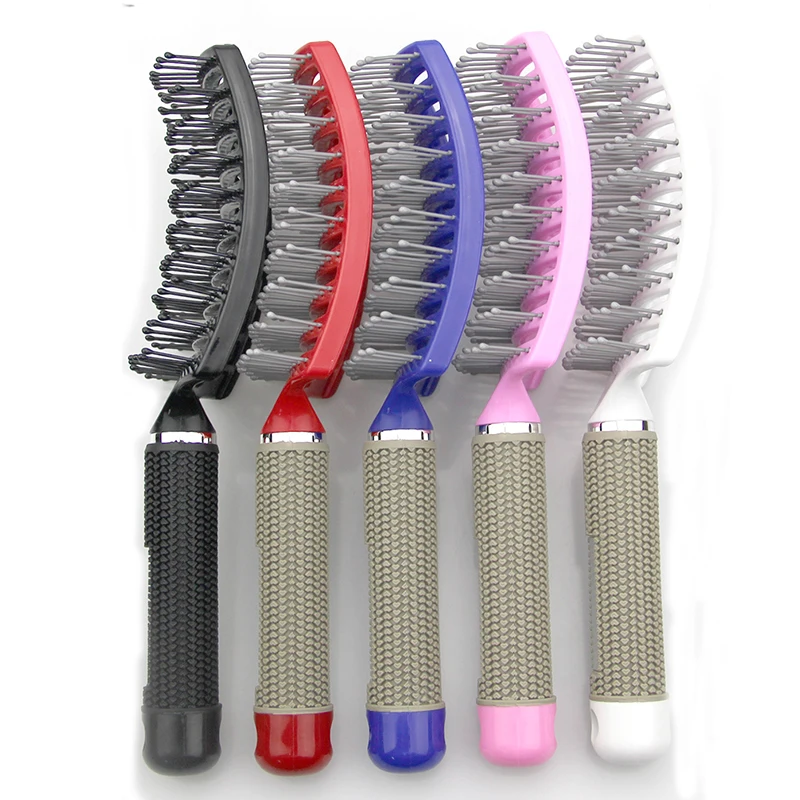 Женская Массажная расческа для головы нейлоновая щетка волос влажная волнистая