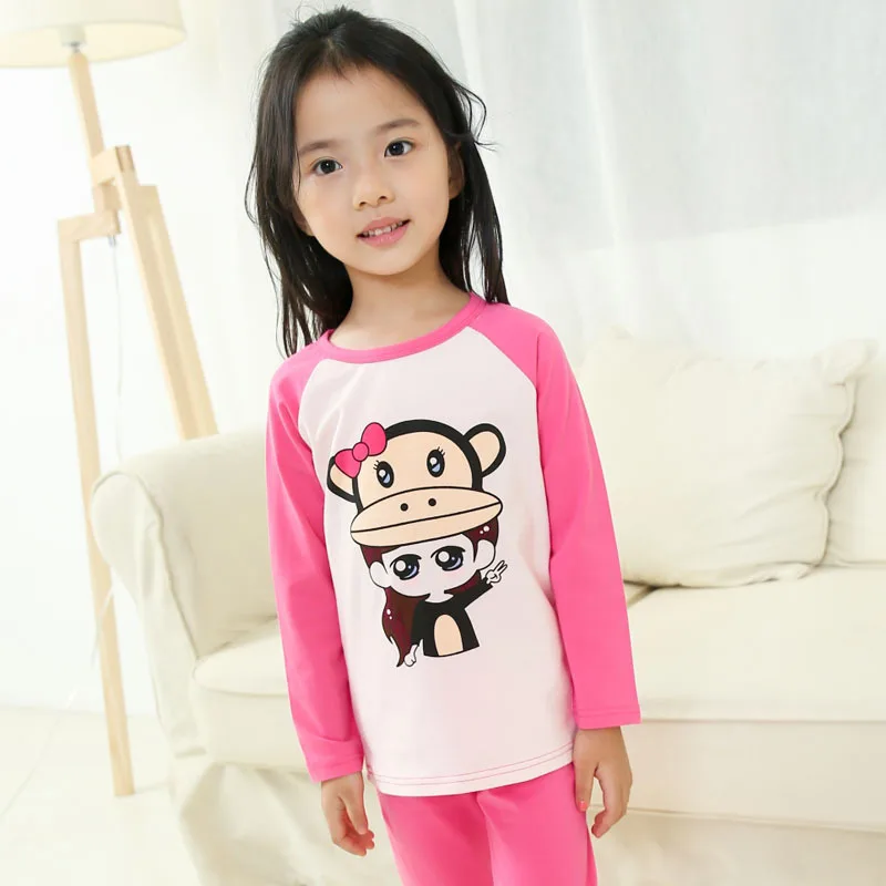 Kindstraum Девушки Весна и Осень Мультфильм Пижамы Дети Хлопок Печати Точка Sleepwears