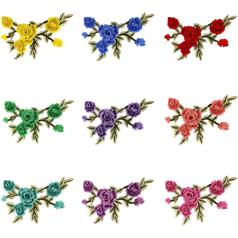 Модные дикие украшения Вышивка Роза аппликация Национальный Ветер одежда