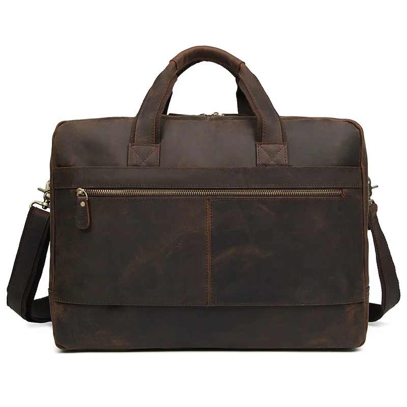 J.M.D Crazy Horse кожа большой емкости мужские портфели 17 дюймов сумка дорожная для