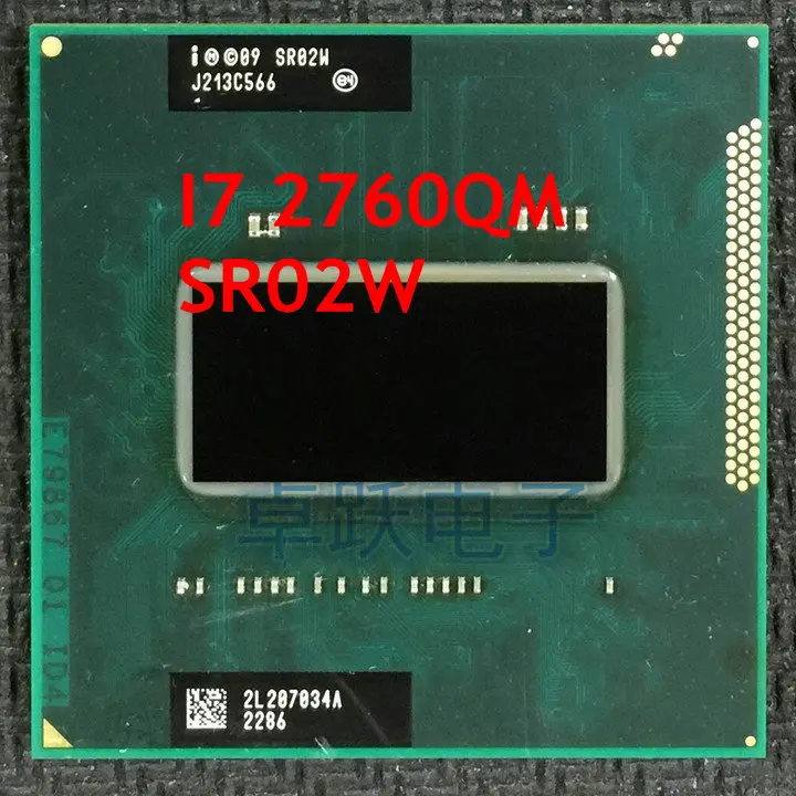 Оригинальный процессор INTEL Laptop CPU SR02W i7 2760QM SRO2W Core Mobile центральный 6M PGA 2 4 ГГц до 3 5