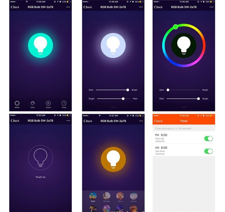 Смарт-лампа с Wi-Fi E26/E27 умный дом приложение затемнения Alexa Google home IFTTT смарт-динамик Голосовое управление 11 Вт спальня гостиная