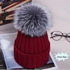 8 цветов женская меховая шапка с помпоном кашемировая шерстяная зимняя шапка