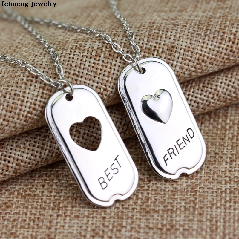 Оптовая продажа подвеска с надписью Лучший Друг ожерелье из сплава подарки для